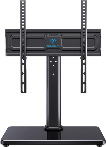 Universal Swivel TV Stand for 24-60 Inch Tvs up to 99 Lbs, 12 Height Adjustable Table Top TV Stand, TV Base Stand with Tempered Glass Base, Max VESA 400X400Mm, PSTVS331