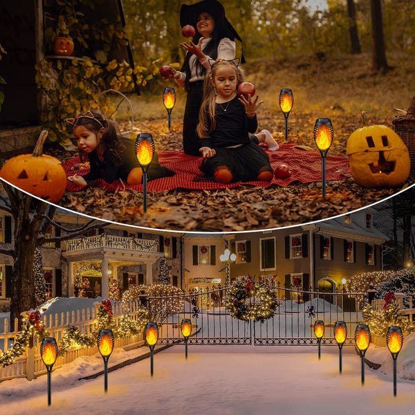Solar Torch Light with Flickering Flame for Halloween Decorations6