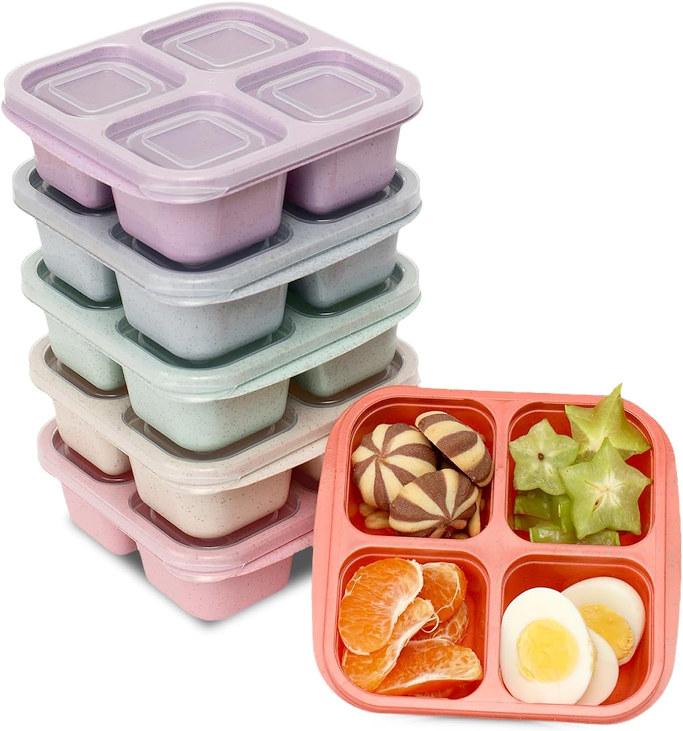 6-pack-snack-containers-4-compartment-snack-box-containers-bento-box-reusable-meal-prep-lunch-containers-for-adults-kids-toddler-divided-food-containers-for-travel-work-school