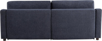 Glendale 90.2" Queen Size Wall-Hugging Convertible Sofa, Dreamcoil Comfort, Chenille Fabric, Navy4