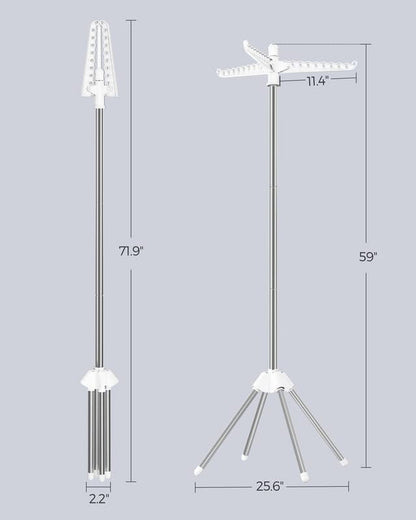 SONGMICS Clothes Drying Rack, 61.6-Inch Drying Rack, 3 Rotatable Arms6