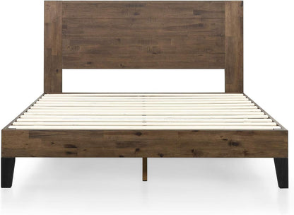 Tonja Wood Platform Bed Frame with Headboard, Mattress Foundation with Wood Slat Support, No Box Spring Needed, Easy Assembly, Queen10