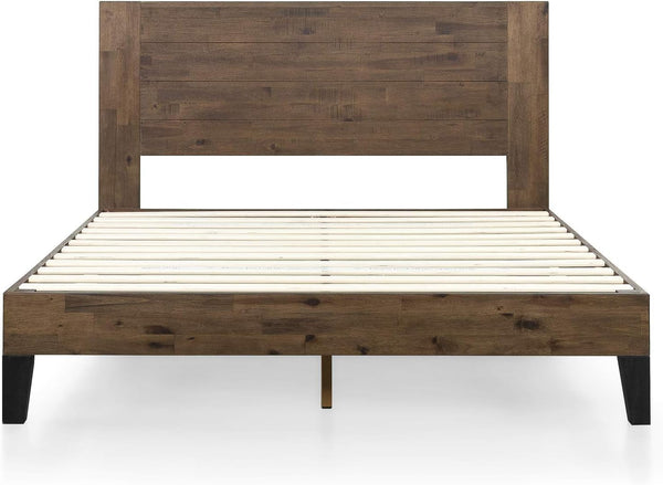 Tonja Wood Platform Bed Frame with Headboard, Mattress Foundation with Wood Slat Support, No Box Spring Needed, Easy Assembly, Queen10