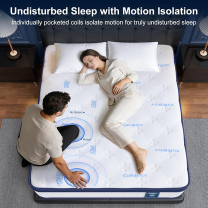 16 Inch King Mattress, Upgraded 7-Zone Support Hybrid King Size Mattress in a Box with Cooling Gel Memory Foam & Pocket Coils for Back Pain Relief, 365-Night Trial, Motion Isolation, Medium Firm9