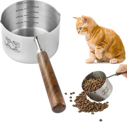 Dog Cat Food Scoop Measuring Cup,  Stainless Steel 1 Cup Measuring Cup, Precision Scale Measurements9