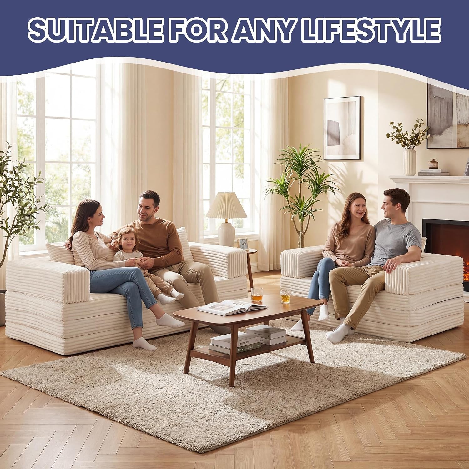 convertible-sofa-bed-4-in-1-boneless-loveseat-with-removable-armrests-backrest-corduroy-futon-couch-bed-with-pillow-foldable-mattress-sleeper-sofa-for-living-room-bedroom-small-place-beige