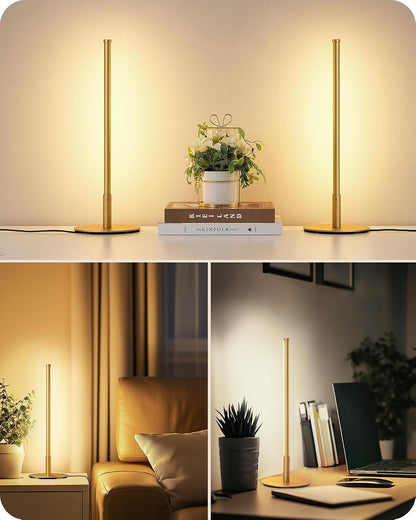 LED Table Lamp, Modern Dimmable Desk Lamps Metal Finish, Gold7