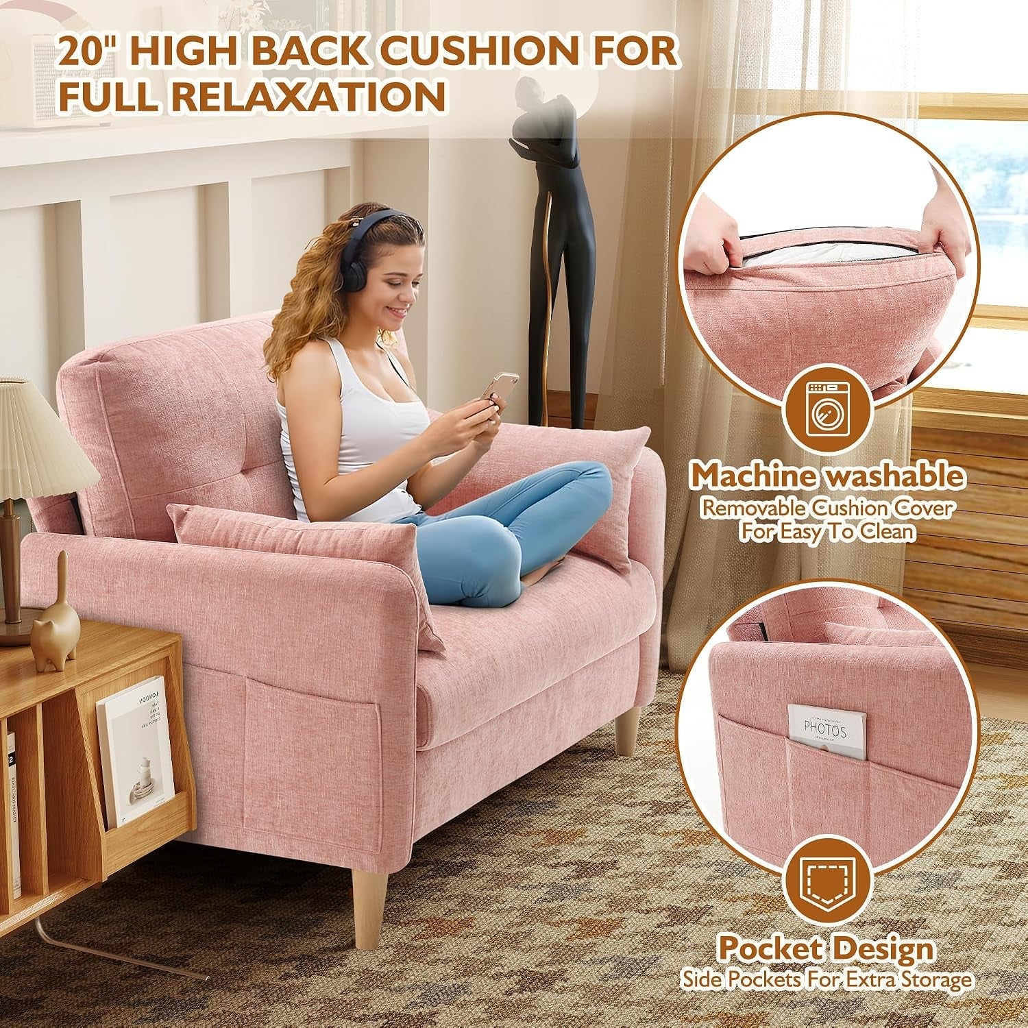 47-small-sofa-couch-for-bedroom-soft-chenille-loveseat-mini-couch-with-throw-pillow-and-removable-cushion-cover-for-small-spaces-living-room-apartment-dorm-officepink