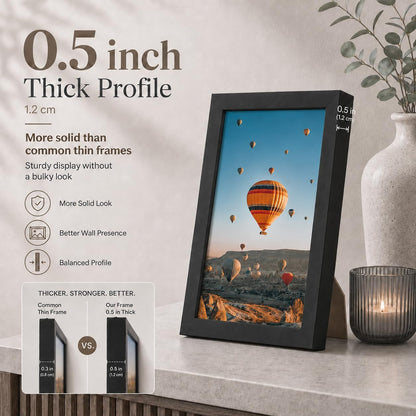 8.5X11 Inch Picture Frame Black for Certificate Poster and Photo, Horizontal and Vertical Formats for Wall Hanging or Tabletop, 8.5X11 Frame with Shatter Resistant Plexiglass, Black5