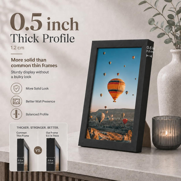 8.5X11 Inch Picture Frame Black for Certificate Poster and Photo, Horizontal and Vertical Formats for Wall Hanging or Tabletop, 8.5X11 Frame with Shatter Resistant Plexiglass, Black5