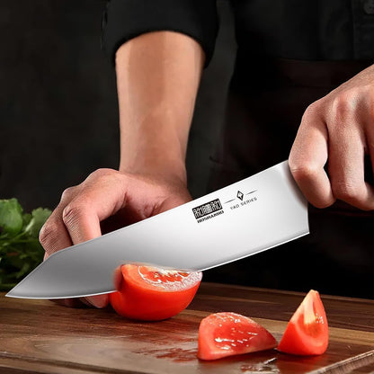 8PCS Knife Set, Razor Sharp Japanese Kitchen Knife Set with Block | High Carbon Powder Steel Knife Block Set, Professional Chef Knives Set with Scissors, Ergonomic Pakkawood Handle, Gifts6