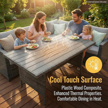 7 Piece Patio Furniture Set, Patio Sectional for All Weather6