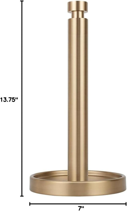 Countertop Paper Towel Stand - Steady and Easy Tear - Fits All Paper Towel Rolls - Warm Gold6