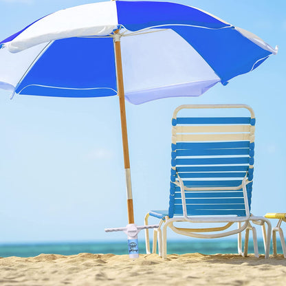 Beach Umbrella Sand Anchor Heavy Duty Outdoor Umbrellas Auger Base | with 5 Spiral Screw, Safe Umbrella Holder Stand Ideal for Strong Winds White, Universal & One Size Fits Most6