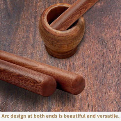 French Rolling Pin for Baking,17.7 Inches Wooden Dough Roller, Brown | Thickened Classic Kitchen Utensil, Great for Fondant, Pizza, Pie Crust, Cookie & Pastry Making for Home Baking Use4