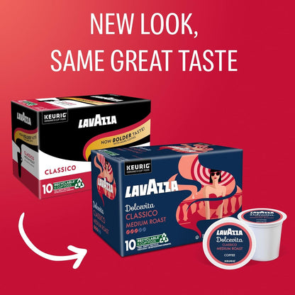 Lavazza Dolcevita Classico, Single-Serve Keurig K-Cup Pods, Medium Roast Coffee, 60-Count Box (6 Packs of 10)2