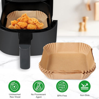 200Pcs Air Fryer Liners Parchment Paper for Bella 4Qt Slim Air Fryer | Non-Stick Unbleached Airfryer Liner Sheets Disposable for Bella Air Fryer Accessories 4Qt/ Bella 6Qt Slim Air Fryer7