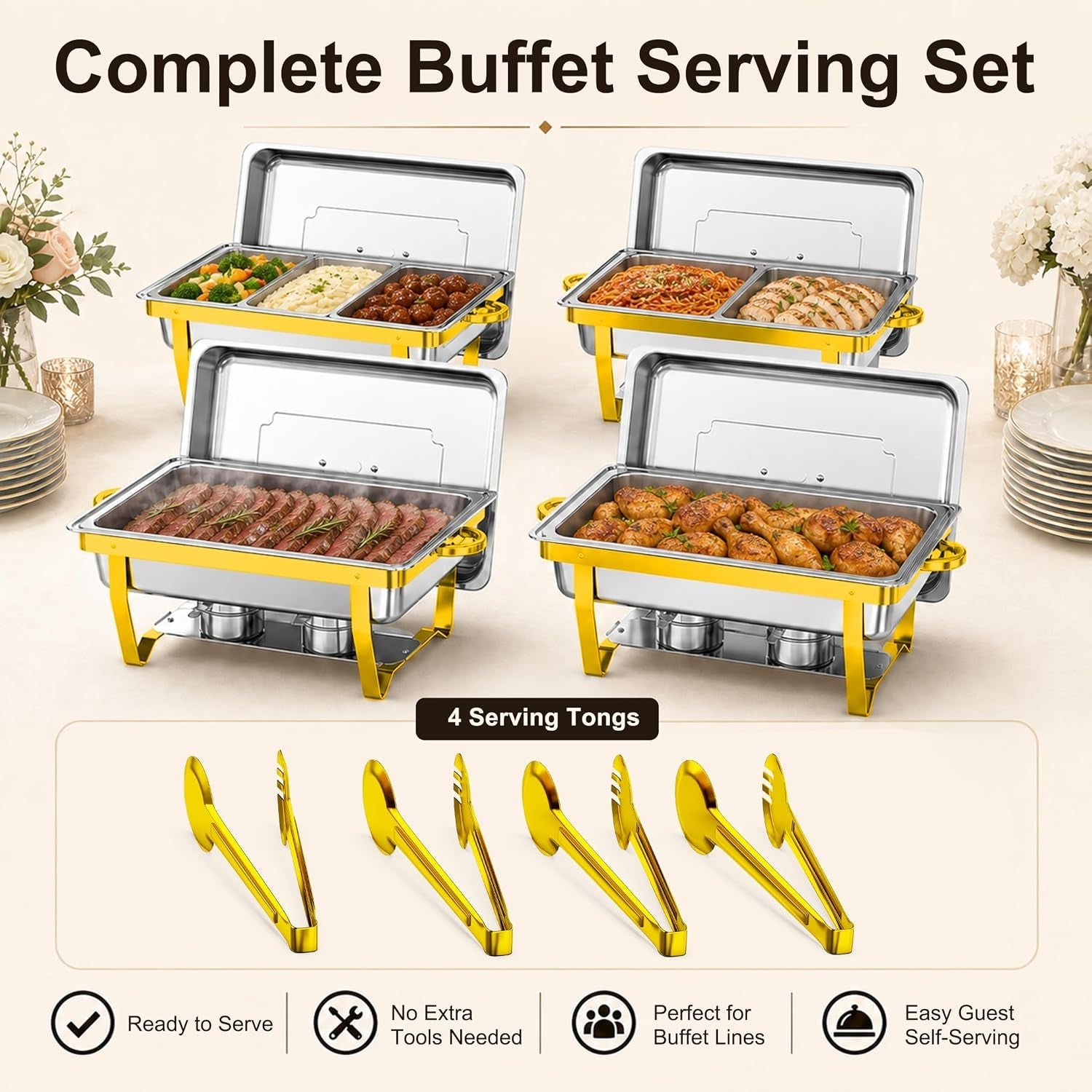 4pack-rectangular-chafing-dishes-for-buffet-total-36qt-set-with-7-food-pans-versatile-7-pan-setup-450-f-oven-safe-pans-hot-cold-food-service-bonus-tongs-easy-assembly-storage-elegant-gold-finish