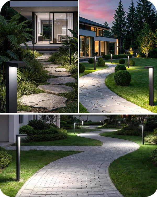 Low Voltage Landscape Lights, 6 Pack Outdoor LED Pathway Light, Wired Path Lighting for Walkway, Garden, IP65 Waterproof, 150LM, 4000K, Modern Cast-Aluminum, Black7