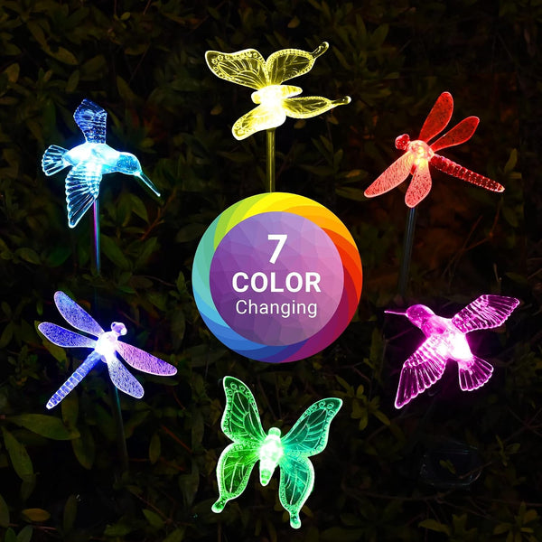 Solar Garden Lights Decor Butterfly Path Lights Outdoor Decorations2