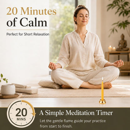 20 Minute Beeswax Meditation Candles, 3.15 Inch Mini Candles5