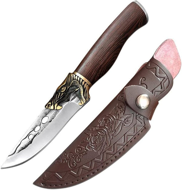 Meat Cleaver, 4.3 INCH Forged Knives 5Cr15Mov Stainless Steel Butcher Boning Kitchen Chef Knife Fishing Fruit Portable Knife with Cover1