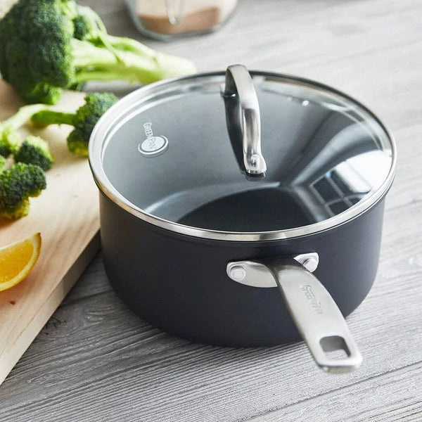 Chatham Hard Anodized Healthy Ceramic Nonstick, 3QT Saucepan Pot with Lid, Pfas-Free, Dishwasher Safe, Oven Safe, Gray2