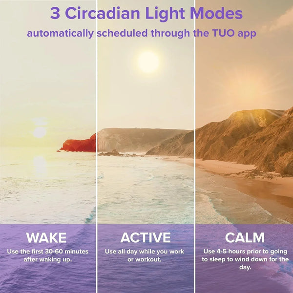 Circadian Sunrise Simulation Smart LED Light Bulb. E26 Base - Wifi and App Controlled. (Generation 2.0)3