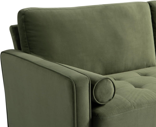 ® Lexington 75.6" Sofa, Mid-Century Modern, Pocket Coil Comfort, Easy Assembly, Velvet Fabric, Olive Green6