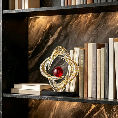 Modern Sculptures Living Room Shelf Decor Home Décor Accents | Gold Abstract Art Accessories Decoration for Coffee Table Entryway Console Office Desk Nightstand Shelves Housewarming Gift2