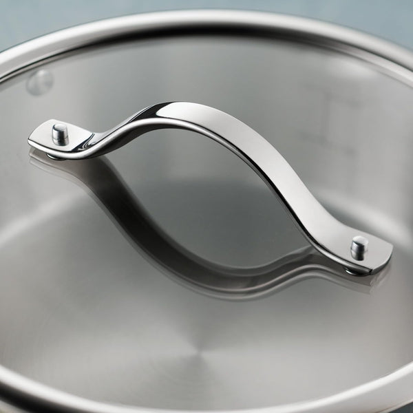 Tempo Tri-Ply Base Stainless Steel 5-Qt Dutch Oven Pot with Lid | Induction-Ready, Oven-Safe, Dishwasher-Safe7