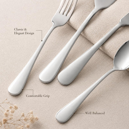 Silverware Set, Stainless Steel Knives Spoon Forks Set for Home, Kitchen and Restaurant, Mirror Polished& Dishwasher Safe (12Pcs-Silverware Set)3