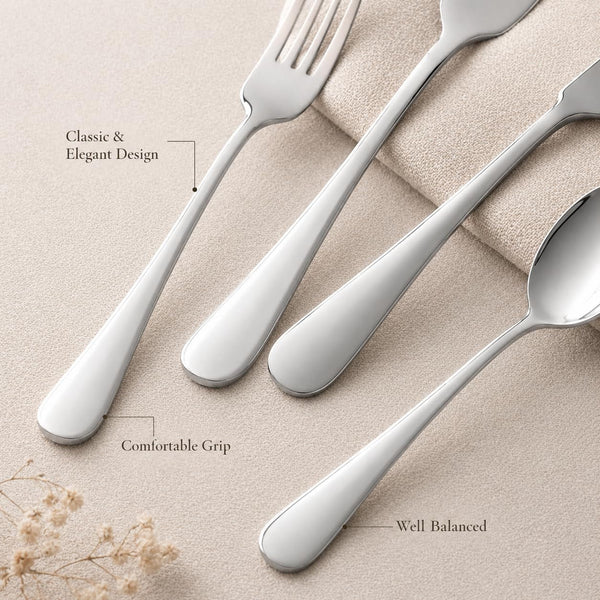 Silverware Set, Stainless Steel Knives Spoon Forks Set for Home, Kitchen and Restaurant, Mirror Polished& Dishwasher Safe (12Pcs-Silverware Set)3
