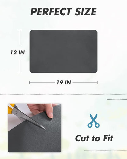 Coffee Mat Dish Drying Mat for Kitchen Counter-Bar Accessories, Hide Stain, Rubber Backed, Absorbent, Fit under Coffee Maker, Espresso Machine, Pot, Dish Rack, 12"X19", Dark Grey7
