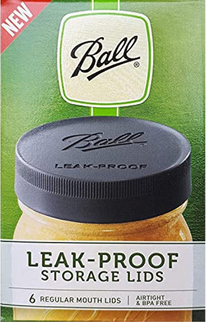 Mason Jar Leak-Proof Lids, Regular Mouth, 6-Count1
