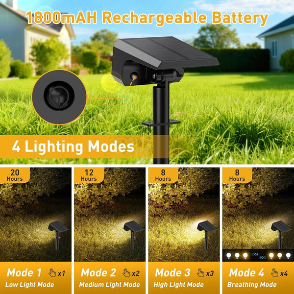 Solar Spot Lights Outdoor, Landscape Spotlights, 12 Pack Warm White3