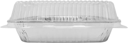 (35 Pack) 8” X 8” Square Baking Cake Pans with Plastic Dome Lids | Heavy Duty L Disposable Aluminum Foil Tins L Portable Food Containers L Perfect for Roasting Oven Toaster Cooking4