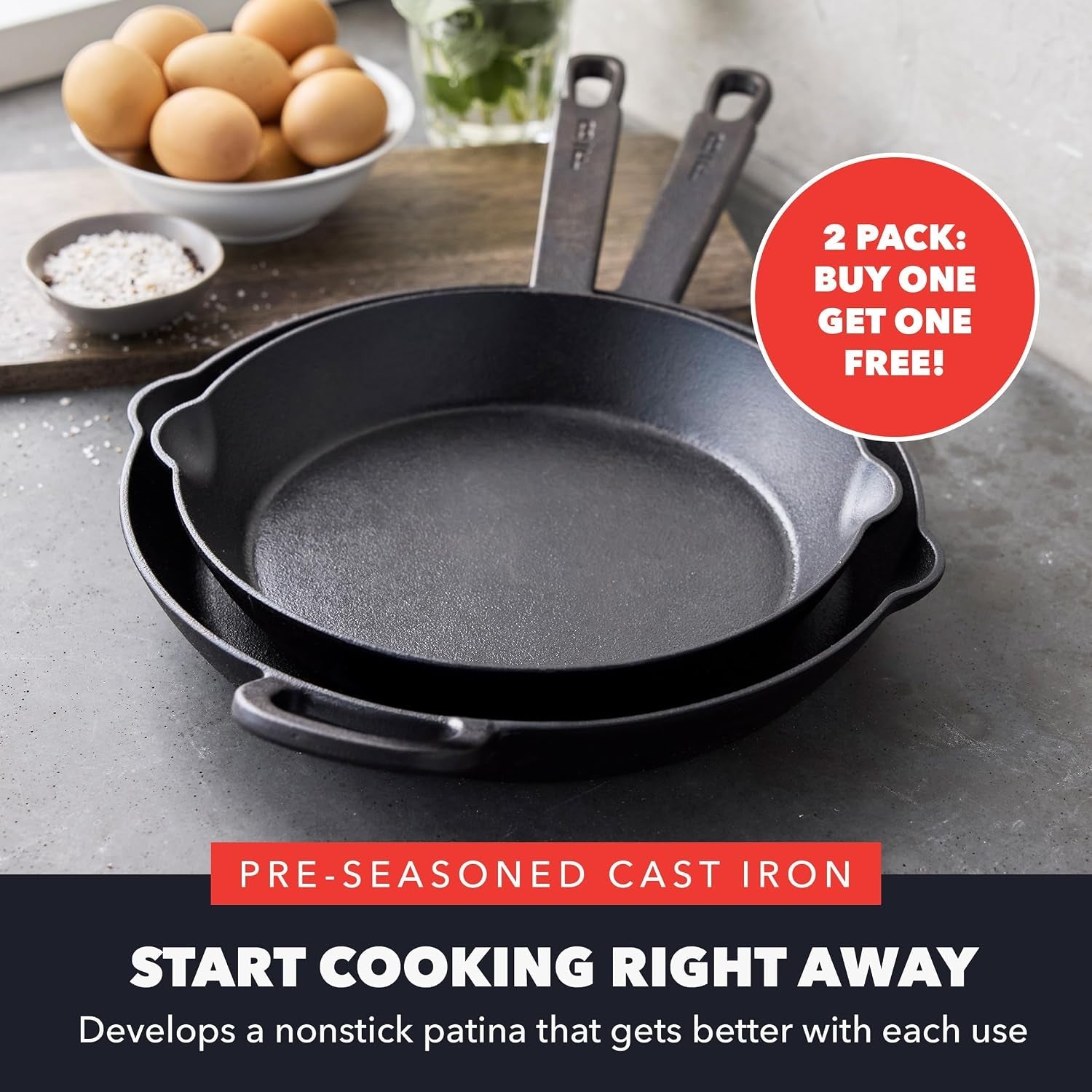 x-bobby-flay-2-pack-8-10-pre-seasoned-cast-iron-skillet-set-natural-nonstick-with-use-heavy-duty-induction-all-stovetop-compatible-high-heat-oven-safe-indoor-outdoor