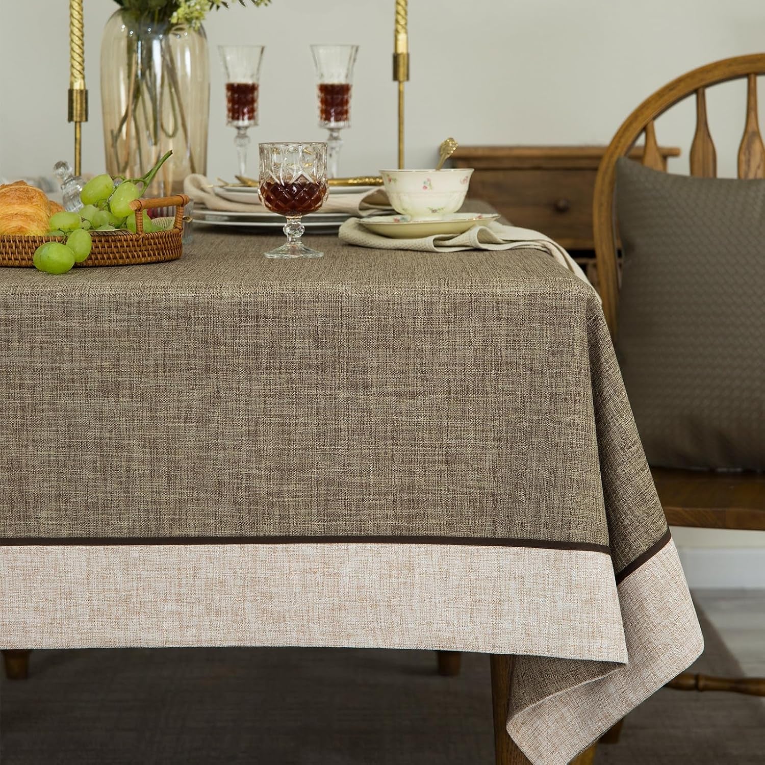 solid-bordered-retro-tablecloths-classic-textured-table-clothes-linen-style-rustic-washable-tablecloth-rectangle-oblong-table-cloth-cover-kitchen-dinning-tabletop-decor-flax-55x70-inch
