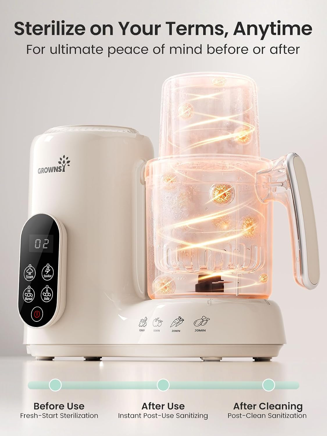 baby-food-maker-processor-with-dual-layer-steam-basket-cream-steamer-blender-healthy-homemade-baby-food-purees-starting-solids-blw-baby-feeding-essentials-6-months