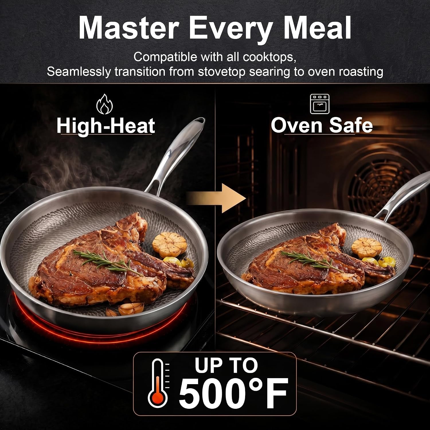 12-titanium-frying-pan-with-lid-non-stick-hammered-skillet-3-ply-heats-fast-evenly-pfas-pfoa-ptfe-free-scratch-resistant-for-induction-gas-oven-safe-to-500-f-dishwasher-safe