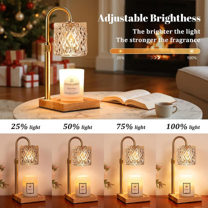 Amber Candle Warmer Lamp with Timer,Wax Melt Warmer Housewarming Gifts2