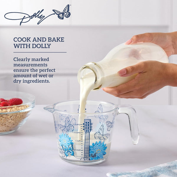 Glass Measuring Cup, Easy-Read Markings, Spout and Handle, Oven and Dishwasher Safe, 2 Cup3