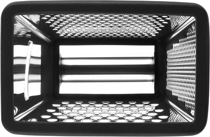 Stainless Steel XL Cheese Grater for Kitchen, Black | 4 Sided Manual Metal Box Grater for Carrot, Potato, Parmesan, Cheese Shredder, Professional Vegetable Grater, Dishwasher Safe9