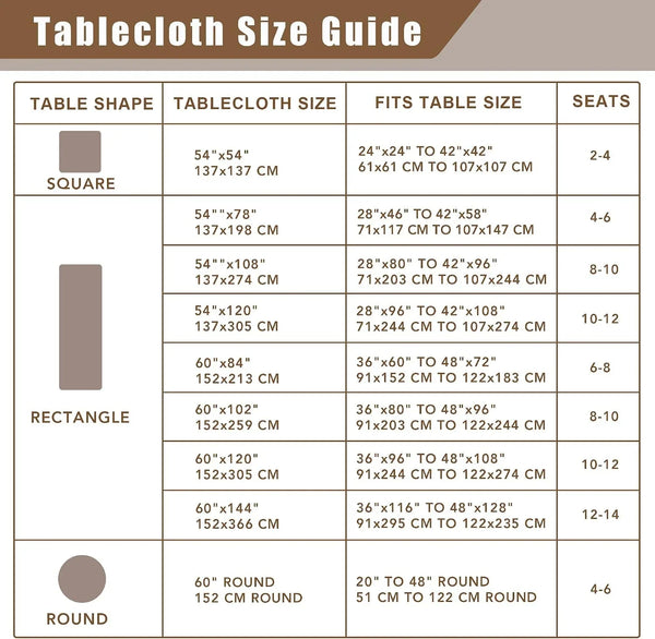 Khaki Faux Linen Tablecloth Rectangle 54X108 Inch for 6 Ft Tables6