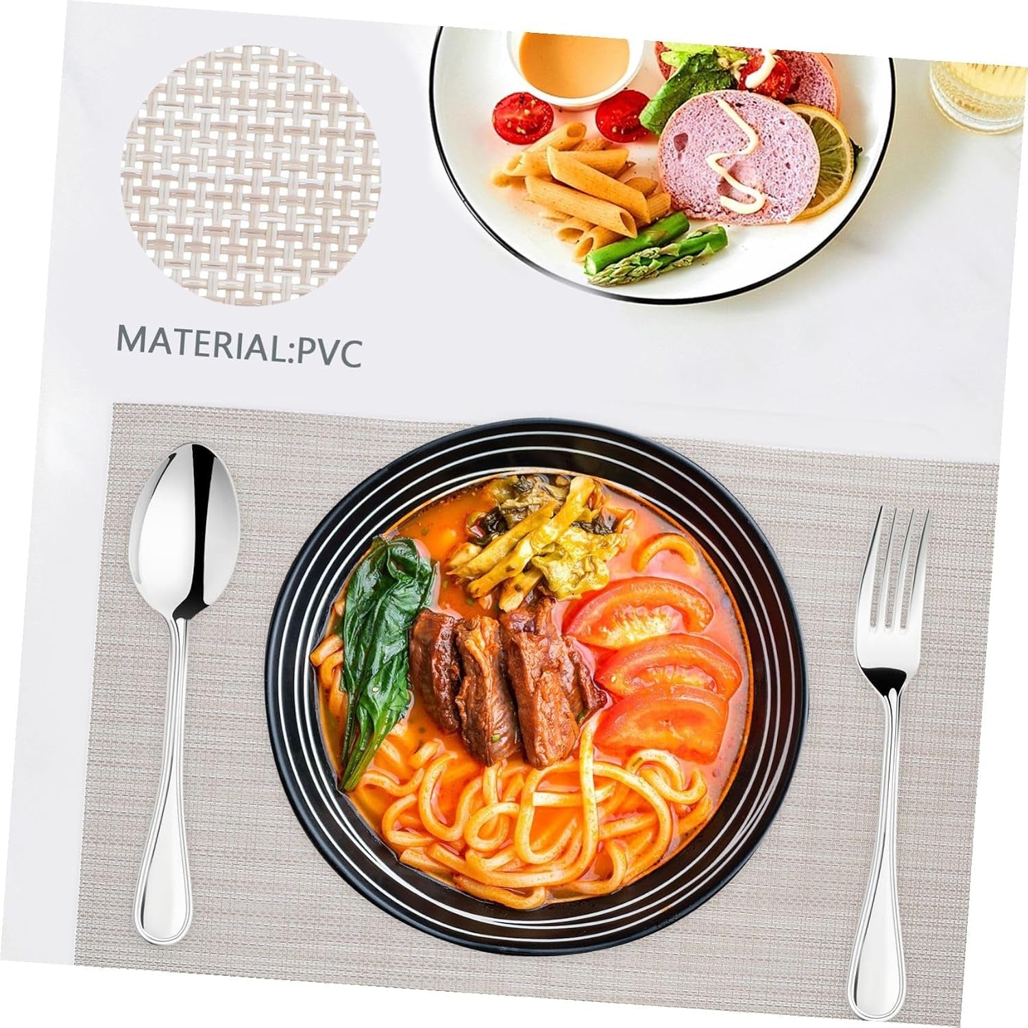 4pcs-faux-linen-woven-table-placemats-non-slip-heat-resistant-dining-mats-washable-vinyl-kitchen-tabletop-decor-with-european-elegant-design