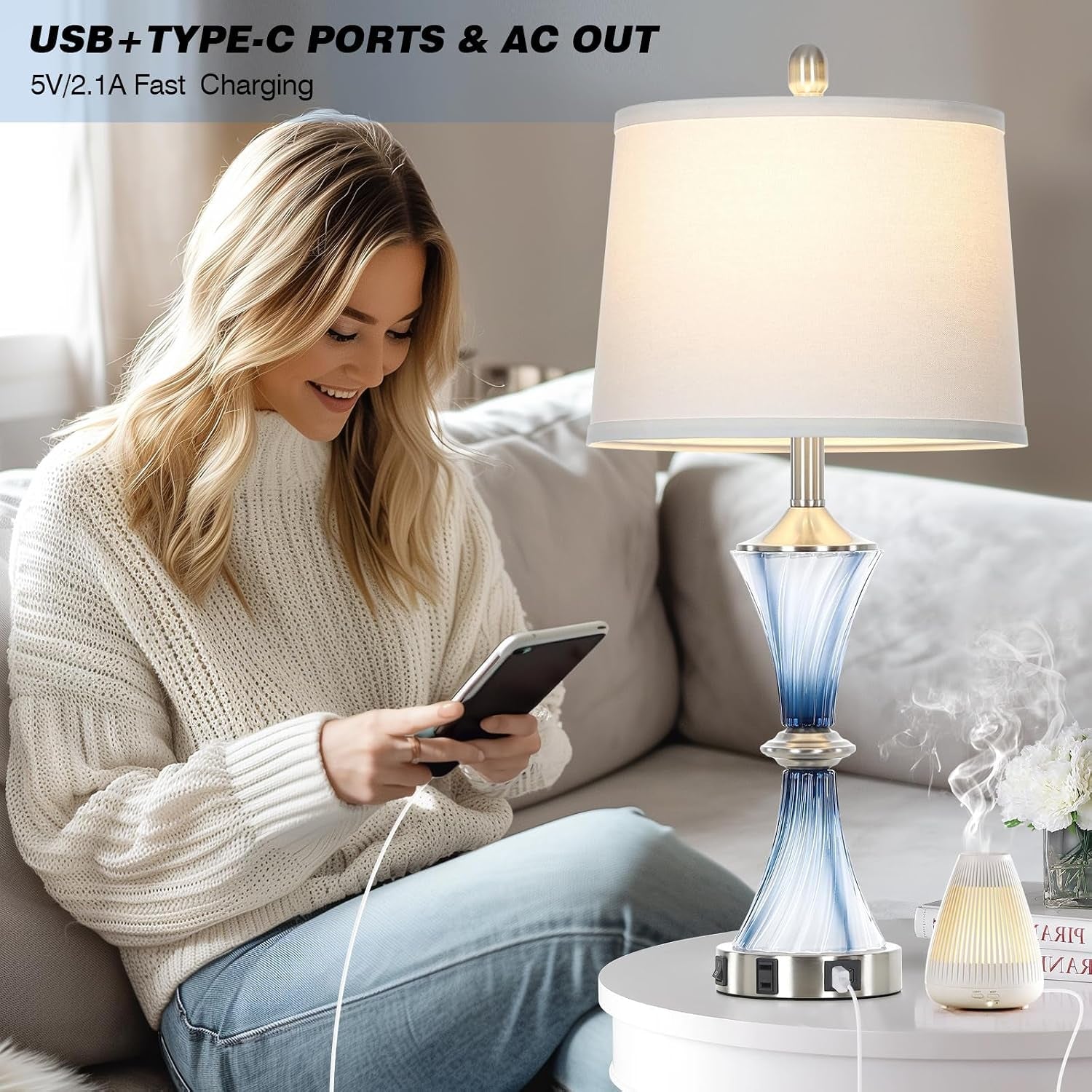 blue-glass-table-lamp-set-of-2-with-usb-c-a-ports-ac-outlet-bedside-lamp-modern-bedroom-lamps-coastal-lamp-for-night-stands-bedroom-living-room-nightstand-lamp-led-bulbs-included