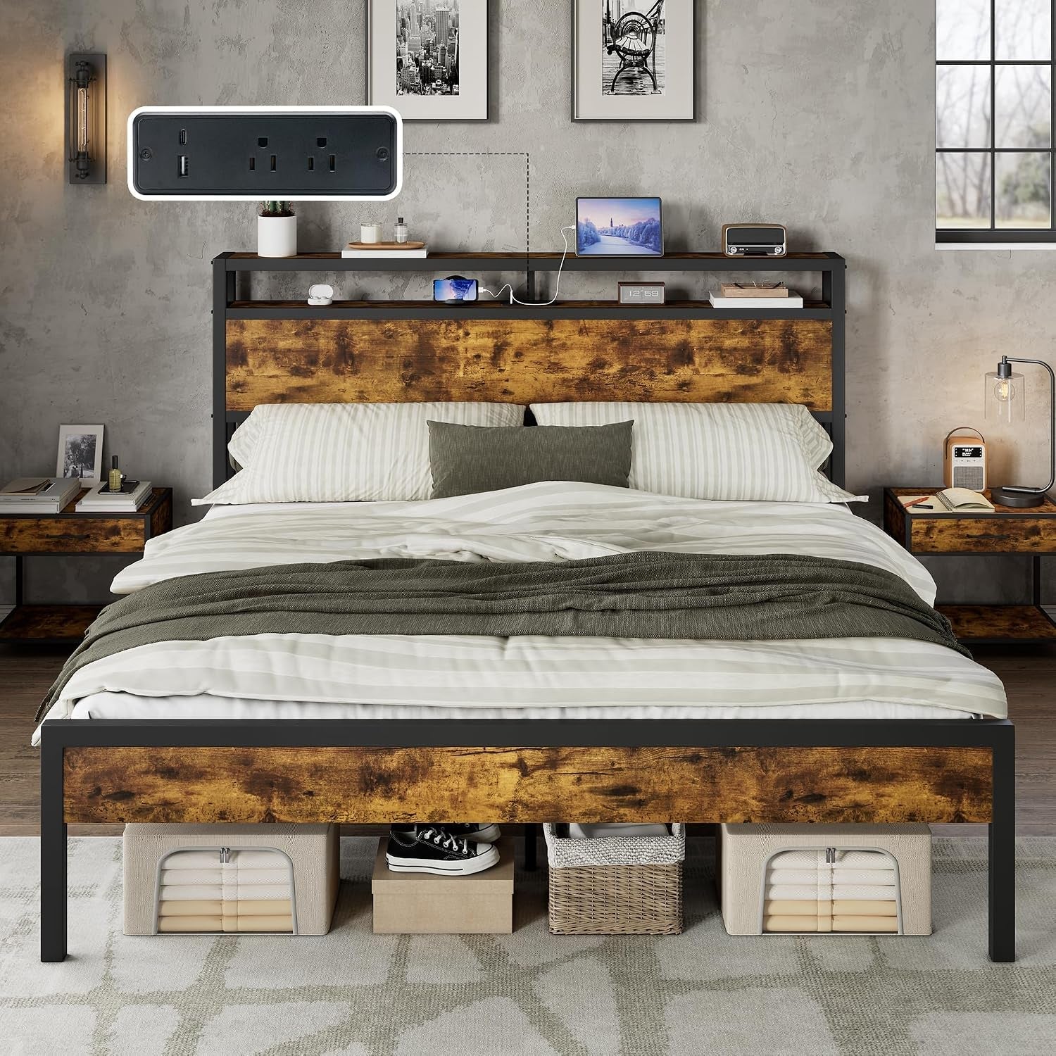 king-size-platform-bed-frame-with-charging-station
