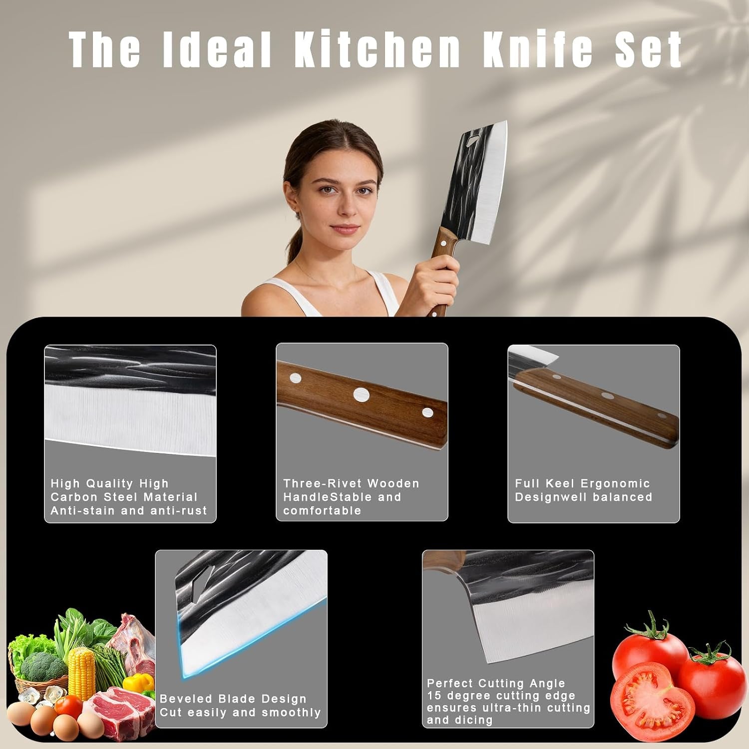 kitchen-knife-set-solid-wooden-2pcs-hand-forged-meat-cleaver-knife