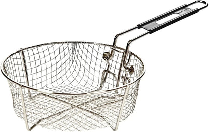 Silver Nickel-Plated Deep Fry Basket, 9 Inches | Steel Deep Fry Basket for Deep Frying in Cast Iron Dutch Ovens & Deep Skillets, Holds Food Securely1